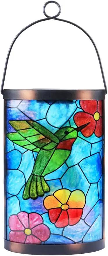 Hanging Solar Lantern Outdoor Decorative Waterproof LED Solar Hummingbird Lights Tabletop Lamp for Outdoor Patio Garden by GreenHaven Gardens