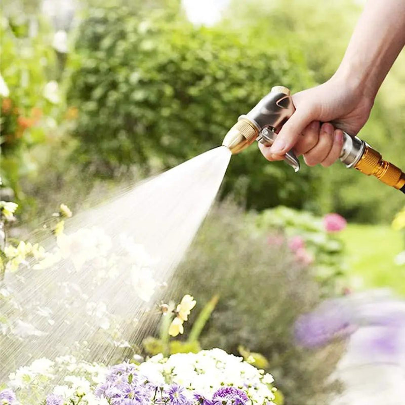 FANHAO Upgraded Garden Hose Nozzle Sprayer, 100% Heavy Duty Metal Handheld Water Nozzle High Pressure in 4 Spraying Modes for Watering Plants and Lawn, Car Washing, Patio and Pet by GreenHaven Gardens