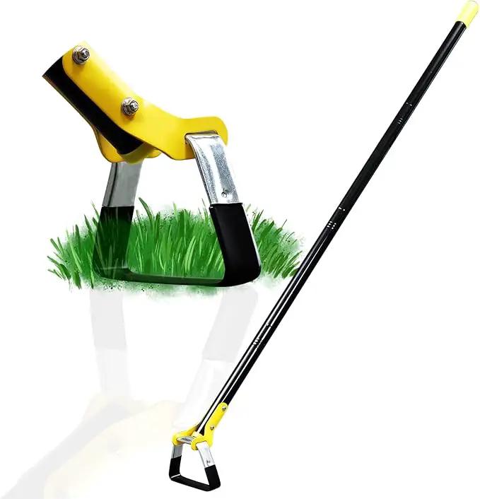 DonSail Hoe Garden Tool -Scuffle Garden Hula Hoes for Weeding Gardening Long Handle Heavy Duty - Adjustable Weeding Loop Stirrup Hoe 30-61 Inch Black by GreenHaven Gardens
