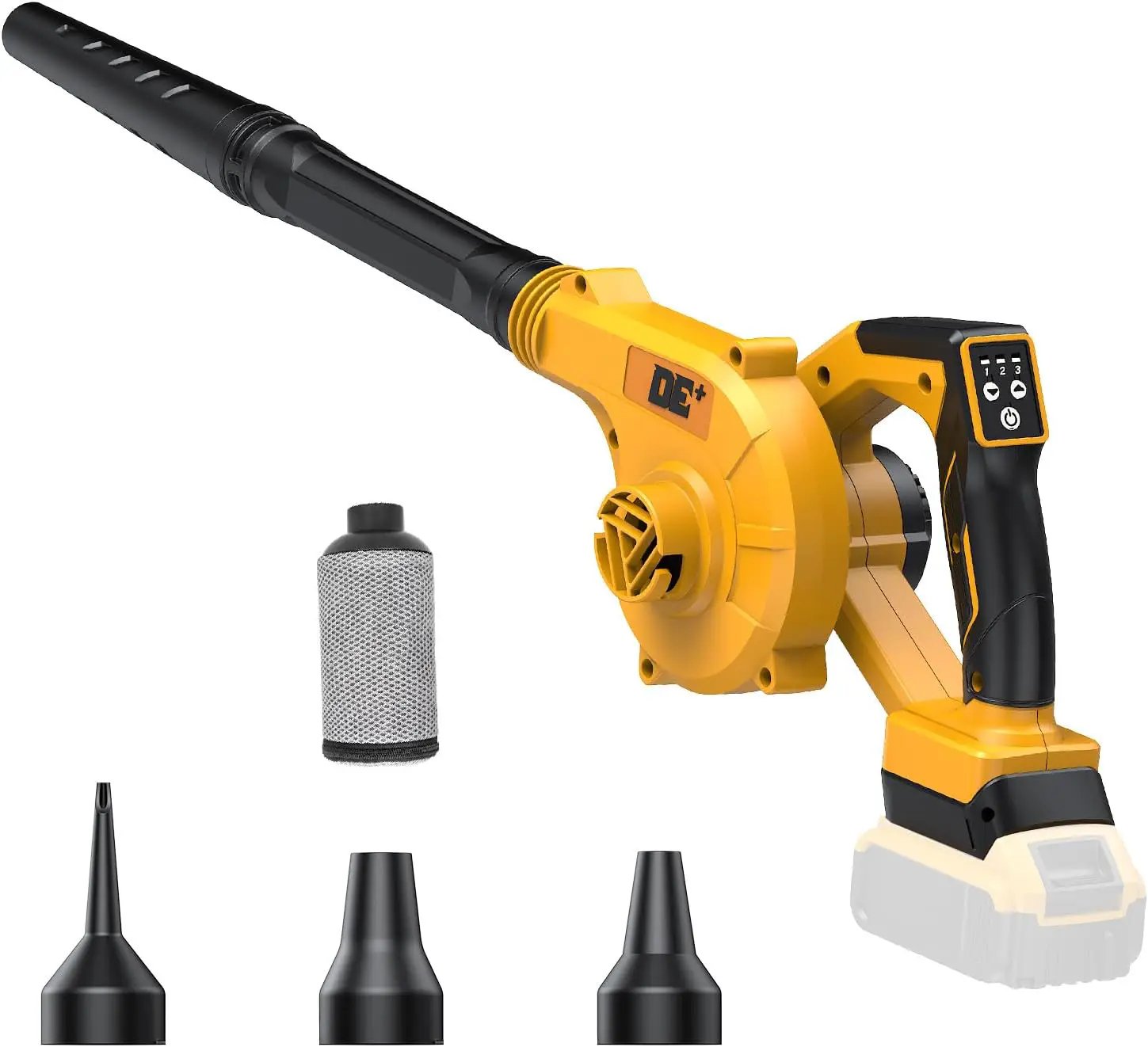 DeForce Electric Leaf Blower Cordless for Dewalt 20v Max Battery, 4 in 1 Blower, 3 Speed Modes, 190 MPH, Battery Powered Leaf Blower w/Extended Tube for Leaves, Lawn Care, Patio, Dust(Bare Tool Only) by GreenHaven Gardens
