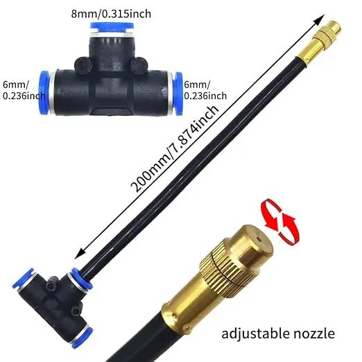 360° Adjustable Drip Irrigation System - 66FT Garden Watering System with 20 Nozzles, Garden Irrigation System, Greenhouse Accessories, Atomizing System for Yard, Lawn, Plants, 5/16 inch Hose (66FT) by GreenHaven Gardens