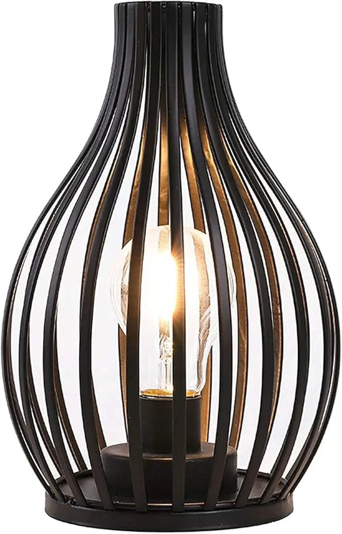 JHY DESIGN Decorations Table Lamp Battery Powered 9.5''High Vase Shaped Cordless Lamp with 6-Hours Timer Feature LED Light Decorative Room Battery Lamp for Indoor Table Garden Party by GreenHaven Gardens