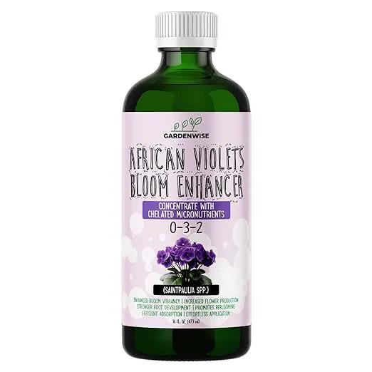 0-3-2 African Violet Fertilizer for Indoor Plants: Concentrated Plant Food – Plant Fertilizer, Bloom Booster for All Violets, Indoor Flowering Plants, Vigorous Growth and Blooming (8 OZ) by GreenHaven Gardens