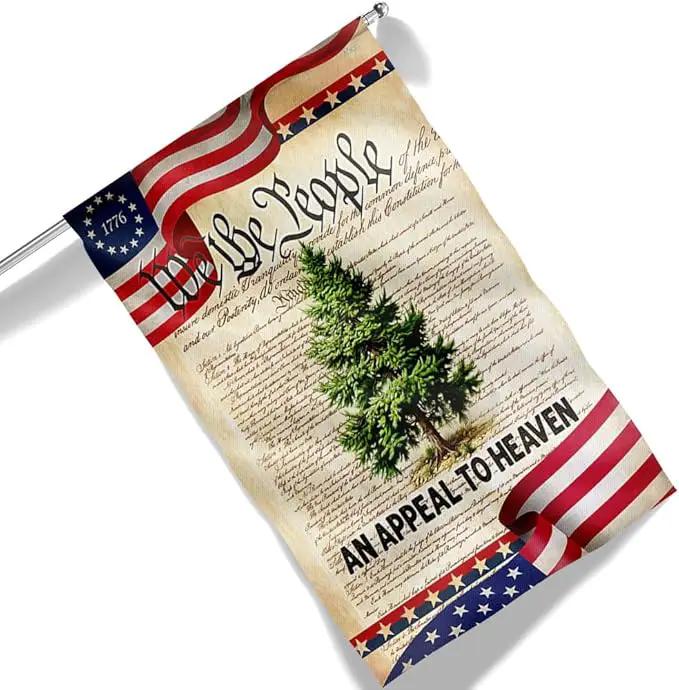 FLAGWIX American Flag - We The People Betsy Ross 1776 An Appeal To Heaven Pine Tree Flag TPT1923F, House Flag (29.5" x 39.5") - USA Flags Premium Polyester - Decorative Indoor Outdoor Flag by GreenHaven Gardens