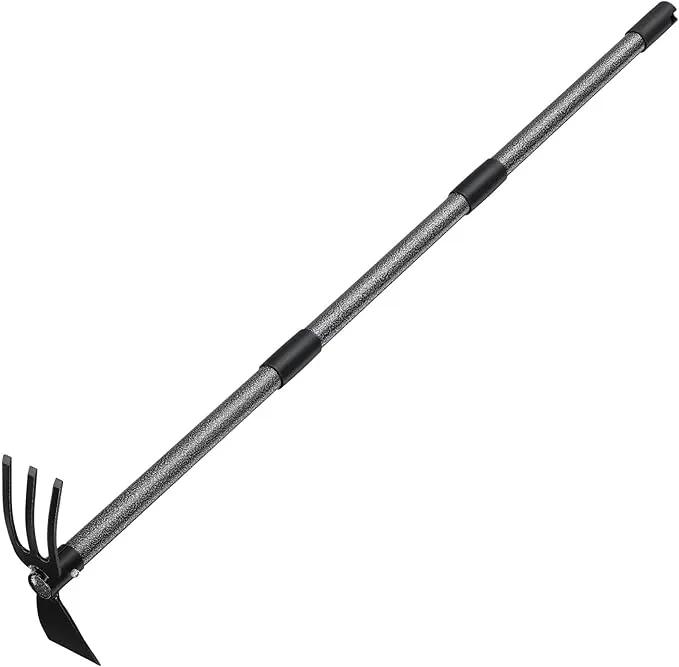 Garden Hoe Tool, 2-in-1 Heavy Duty Dual-Head Weeding Tool, 45" Adjustable Long Handle Cultivator for Weeding, Tilling, Lawn Yard Flower Bed Gardening Tool by GreenHaven Gardens