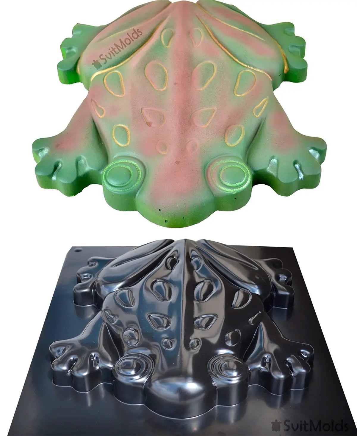 SvitMolds Concrete Mold DIY Frog Stepping Stone Mould Concrete Cement Mould ABC Plastic Toad Animal Garden and Yard Decor Garden Path Walkway (1, S68-Sm) by GreenHaven Gardens