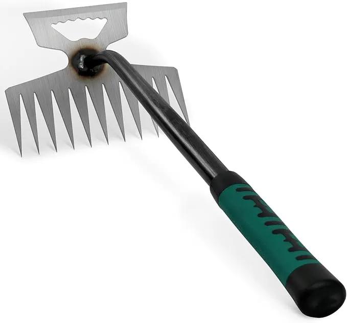 Weed Puller Tool, Time-Saving Garden Tools, Upgraded Hadfield Steel Weeding Tool Multifunctional Weeder, Dandelion Weed Puller Tool Gardening Tools for Yard, 11 Teeth by GreenHaven Gardens