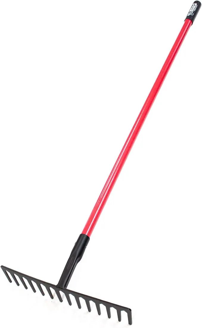 Bully Tools 92311 16-Inch Level Head Rake with Fiber Glass Handle and 14 Steel Head Tines, 60-Inch by GreenHaven Gardens