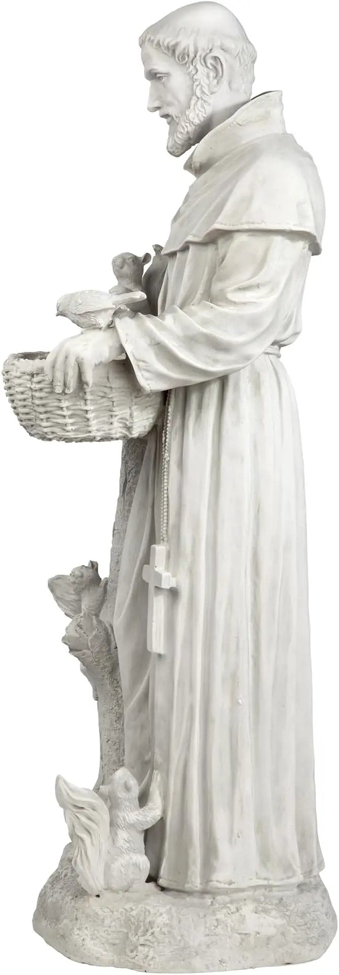 Design Toscano Nature's Nurturer Francis Assisi Religious Garden Decor Statue Bird Bath Feeder, Large, 37 inch, Cast Stone Resin, Antique Stone Finish by GreenHaven Gardens