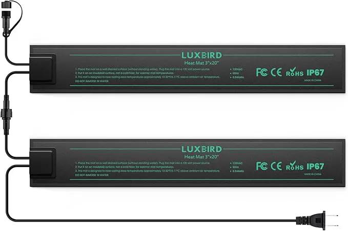 LUXBIRD Daisy Chain Heating Mats, 2 Pack, 3 * 20 inches, IP67 Waterproof PVC by GreenHaven Gardens