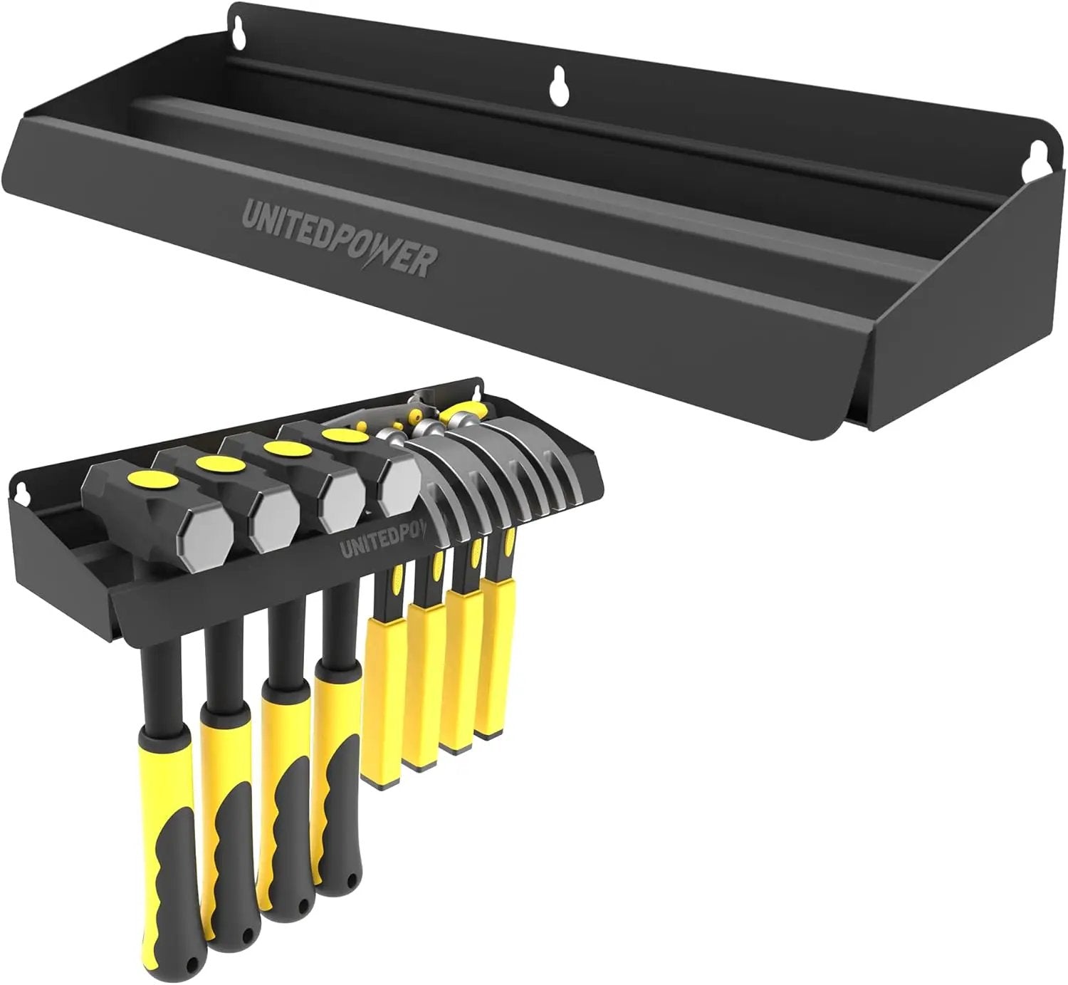 UNITEDPOWER Hammer Holder, Wall Mount Storage Rack Organizer for Workshop, Shed, Garage, Home, Fit Most of Hammer or Small Tools by GreenHaven Gardens