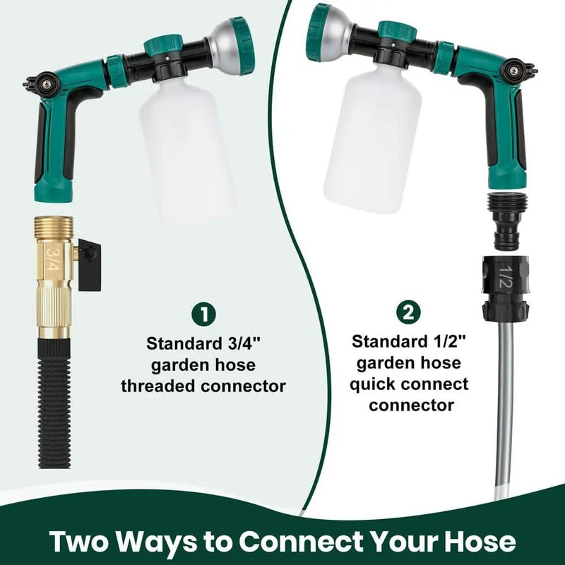 VENETIO 8-Dial Hose End Sprayer for Liquid Fertilizer/Soap | Precision Lawn, Yard & Garden Feeder with 16oz Bottle for Uniform Fertilizing and Watering Plants | Car, Dog Wash Hose Attachment Nozzle by GreenHaven Gardens