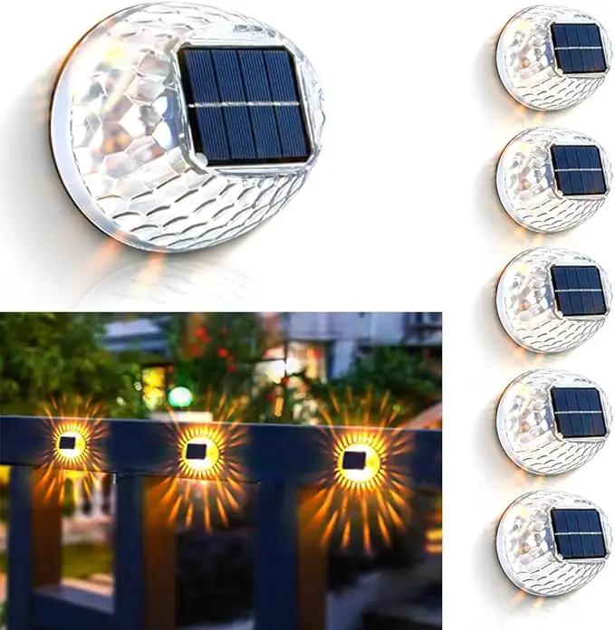 Solar Atmosphere Lights for Outside, IPX4 Waterproof Decor, Warm Light for Backyard/Railing/Step/Patio/Stair Railings and Wall (6 Pack) by GreenHaven Gardens