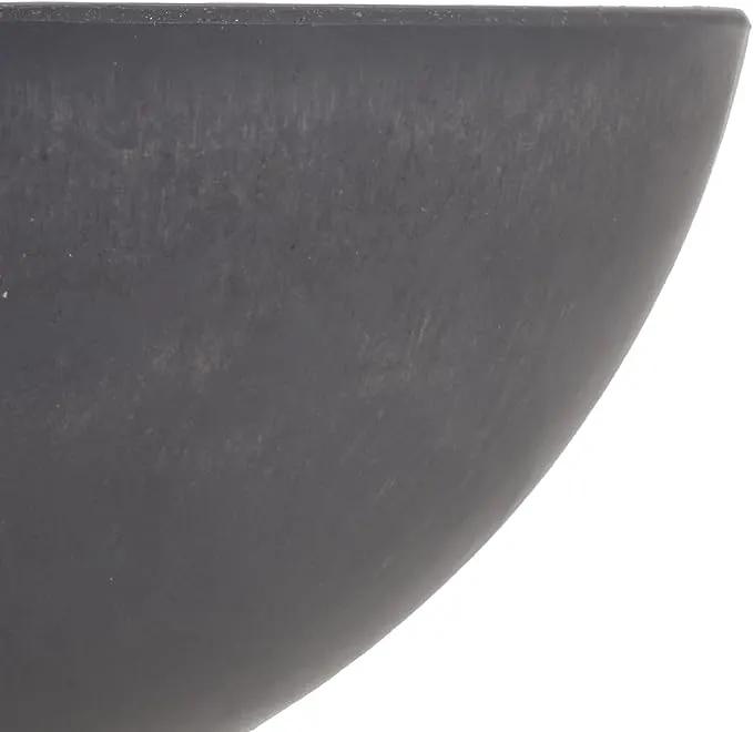 PSW Pot M30DC Collection Shallow Garden Bowl Low Planter for Succulents, Bonsai, Fairy Gardens, Herbs, 12-inch, Dark Charcoal by GreenHaven Gardens