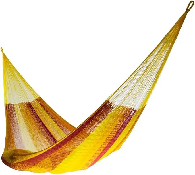 Handmade Hammocks - Hammocks Rada Handmade Yucatan Hammock - Artisan Crafted in Central America - Fits Most 12 Ft. - 13 Ft. Stands - Carries Up to 330 Lbs. - Single Size - Tequila by GreenHaven Gardens