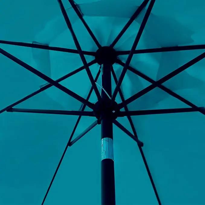 Sunnyglade 9' Patio Umbrella Outdoor Table Umbrella with 8 Sturdy Ribs (Teal Blue) by GreenHaven Gardens