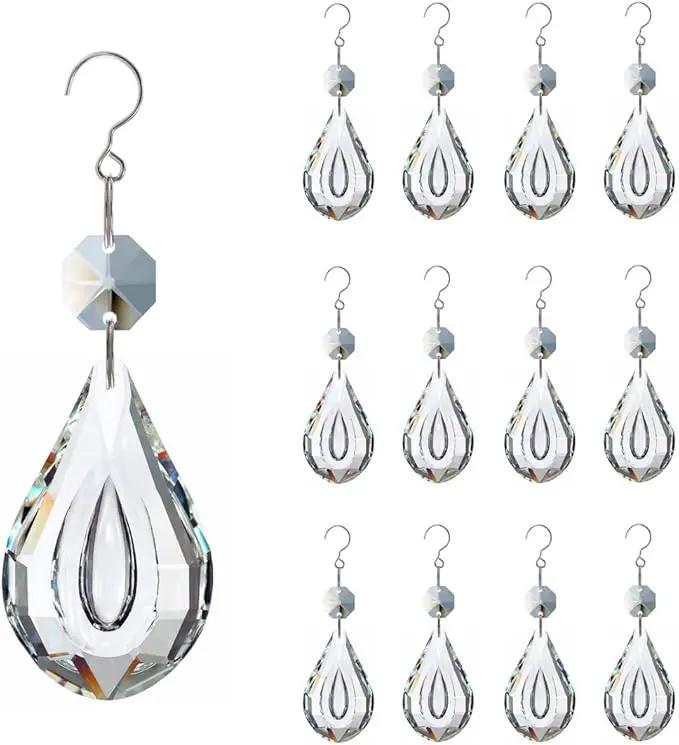 12pcs Crystal Suncatchers, Hanging Crystals Chandelier Prisms for Windows, Rainbow Maker Home Decoration by GreenHaven Gardens