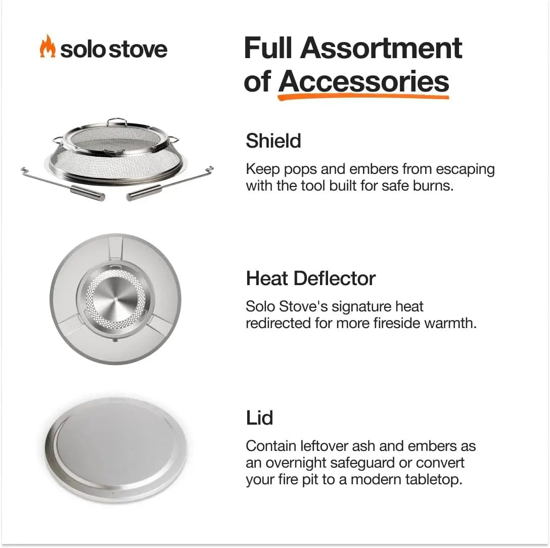 Solo Stove Yukon 2.0 + Stand, 27 Inch Smokeless Fire Pit – Portable Stainless Steel Outdoor Fireplace - 360° Airflow Technology and Removable Ash Pan – Ideal for 6 or More People, 43.9lbs, Ash by GreenHaven Gardens