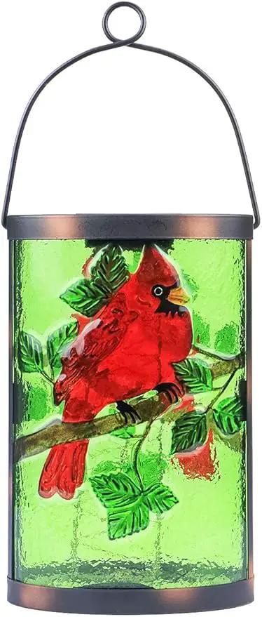 Hanging Solar Lantern Outdoor Decorative Waterproof LED Solar Cardinal Lights Tabletop Lamp for Outdoor Patio Garden by GreenHaven Gardens