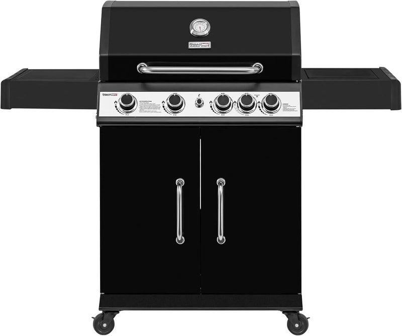 Royal Gourmet SG5003H 4 Burner Propane Gas Grill with Side Burner & Warming Rack, Cabinet Style Gas Grill with 49,000 BTUs Output for Outdoor Patio Garden Backyard Cooking, Black by GreenHaven Gardens