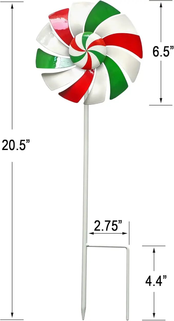 Windmill Decoration，Outdoor Metal Stakes, Wind Catcher Spinner Garden Stakes, Outdoor Wind Spinners, Yard Patio Decoration, Set of 3 by GreenHaven Gardens