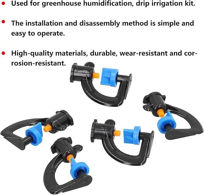 30PCS G Type 180 Degree Refraction Spray Nozzle Hanging Irrigation Sprinkler Head for Greenhouse by GreenHaven Gardens