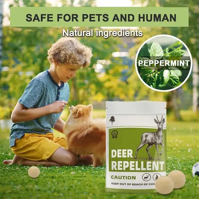 Deer Repellent, Rabbit Repellent Outdoor, Deer Deterrent for Plants, Keep Rabbits Out of Backyard, Deer and Rabbit Repellant, Deer Repellant Balls for Flowers Shrubs & Trees-8 Packs by GreenHaven Gardens