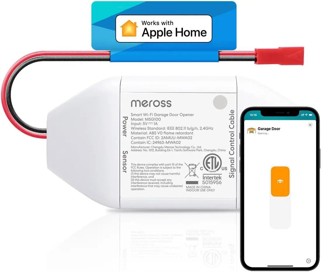 meross Smart Garage Door Opener Remote, Compatible with Apple HomeKit, Amazon Alexa, Google Assistant, CarPlay and SmartThings, No Hub Required by GreenHaven Gardens