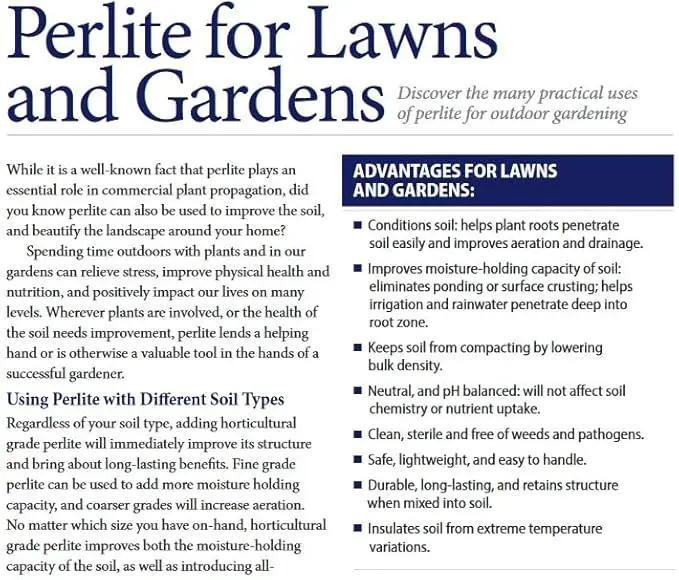 Norcal Perlite Horticultural Organic Certified Premium Screened Coarse – Garden Indoor Outdoor Plants – Soil Additive Better Aeration and Drainage - 4 Cubic Feet (103 Quarts) 1 Bag by GreenHaven Gardens