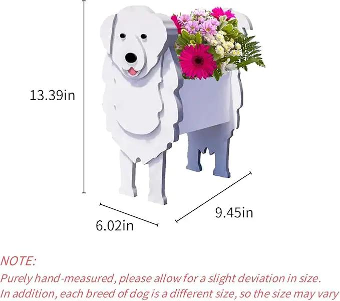 Great Pyrenees Dog Planter Plant Pots,Cute Garden Dog Flower Planter,Dog Planters Birthday Gifts for Women,Office,Indoor/Outdoor Decor（9.45 * 6.97 * 12.2in） by GreenHaven Gardens