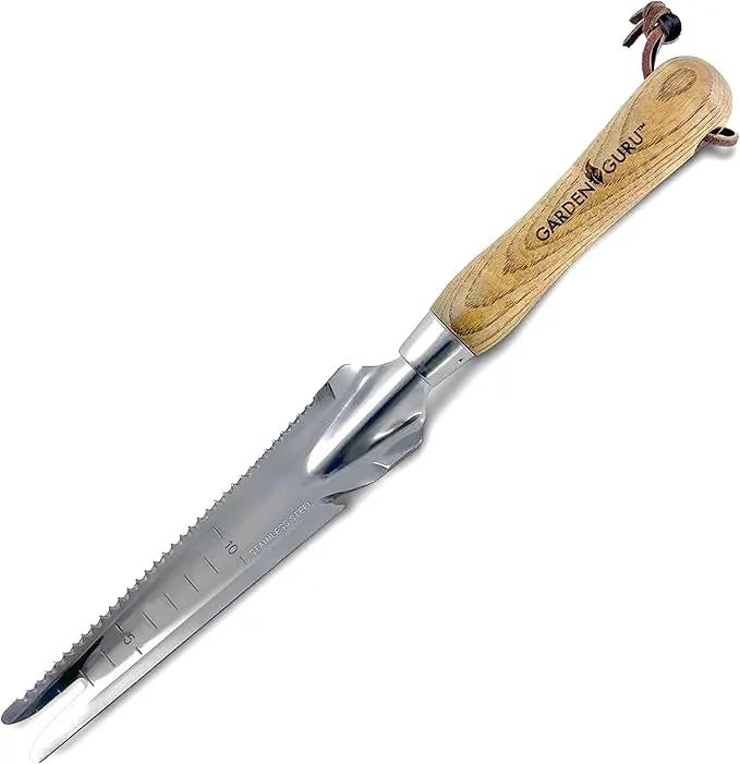 Garden Guru Hand Weeder Trowel with Ergonomic Handle – Stainless Steel Weeding & Digging Knife – Rust Resistant - Perfect for Weeding, Transplanting, Digging, Pruning, Cutting by GreenHaven Gardens