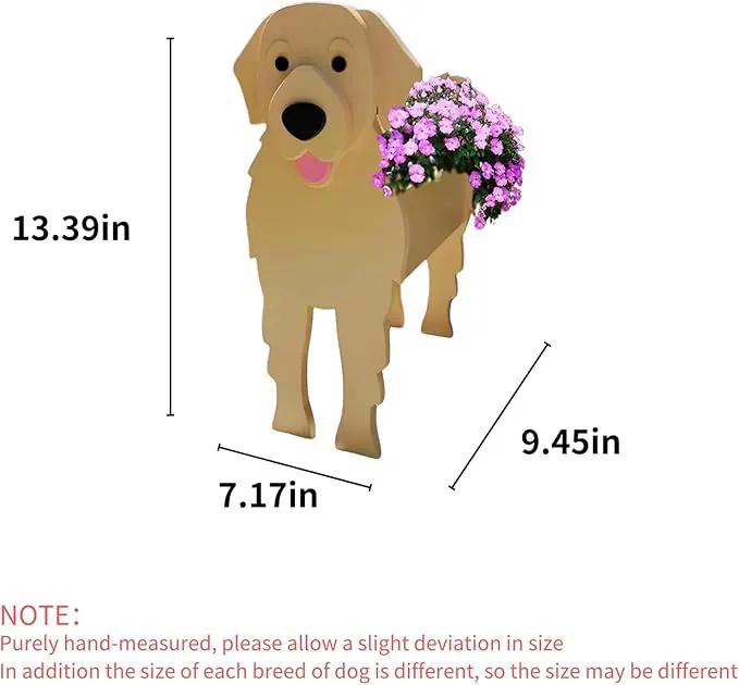 Golden Retriever Dog Planter Plant Pots,Cute Garden Dog Flower Planter,Dog Planters Birthday Gifts for Women,Office,Indoor/Outdoor Decor(9.45 * 7.17 * 13.82in) by GreenHaven Gardens