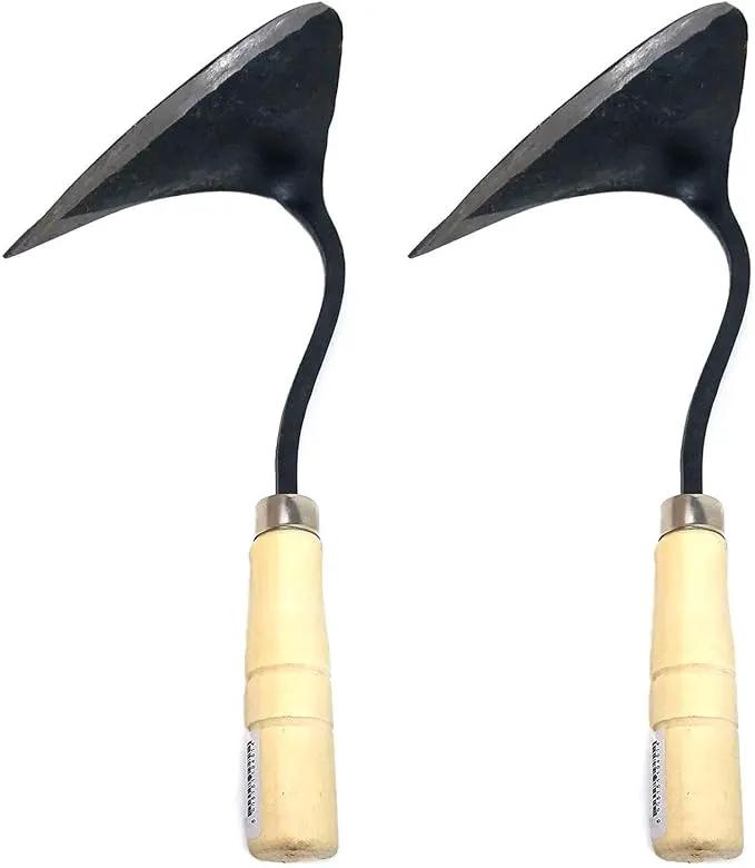 SERENITA Lawn Grass Edger Hoe Garden Tool Weeding Tools for Garden. Homi Korean Plow Easy Digger with Blade. Less Effort Easy Farming Tool 2pcs by GreenHaven Gardens