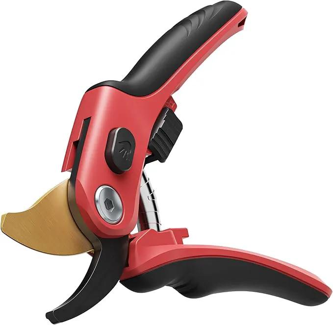 FLORA GUARD Professional Pruning Shears, SK5 Teflon-Coated Blades, Precision Garden Scissors with Non-Slip Handle, Lightweight Hand Pruner for Roses, Vines, and Shrubs by GreenHaven Gardens