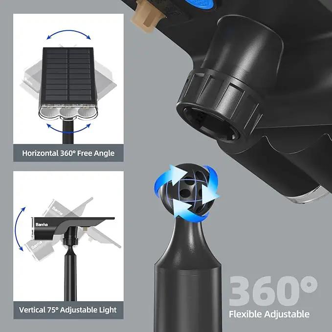 Barrina Solar Spot Lights Outdoor, 2-in-1 6500K & 2700K,360° Adjustable,3 Lighting Modes Solar Lights Waterproof, Auto On/Off 36 LEDs Landscape Spotlights for Garden Patio Yard Pool, 2 Packs by GreenHaven Gardens