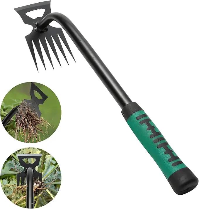 Gardening Hand Weeder Tools, Weeding Artifact Uprooting Weeding Tool, Durable Manganese Steel Hand Weeder Tool, Manual Multifunctional Weeders Gardening Tools for Yard and Garden (6 Teethes) by GreenHaven Gardens