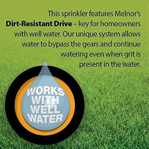 Melnor 65167AMZ XT Turbo Oscillating Sprinkler, 4,500 sq. ft., Quick Connect Bundle, 3-Way Adjustable, Black, Yellow by GreenHaven Gardens