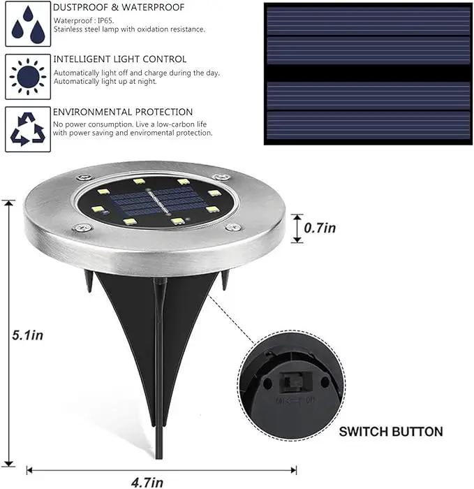 ZGWJ Solar Ground Lights,16 Pack Waterproof Solar Garden Lights, Upgraded Outdoor Garden Waterproof Bright in-Ground Lights, Landscape Lights for Pathway,Yard,Deck,Lawn,Patio,Walkway White by GreenHaven Gardens