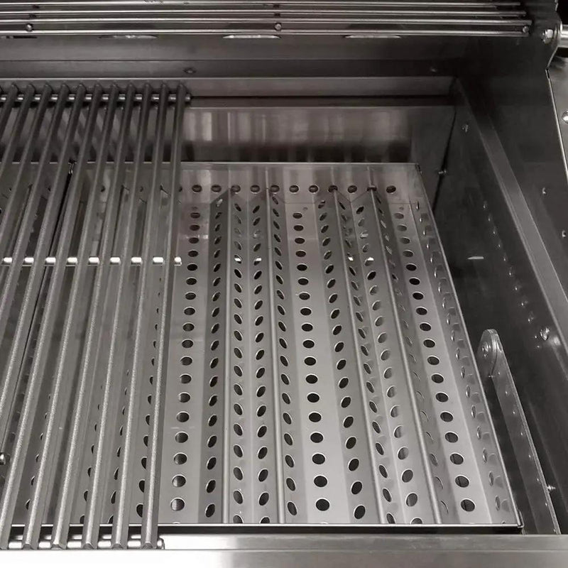 Turbo Charcoal 32 Inch Built-In Stainless Steel BBQ Grill with Charcoal Tray by GreenHaven Gardens