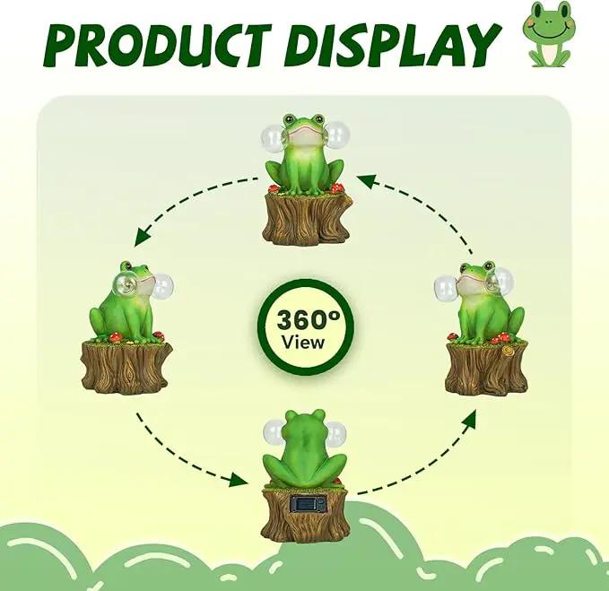 Solar Frog Garden Decor - Mushroom Outdoor Statue for Garden Ornaments, Lawn, Flower Bed, Pond, Patio, Porch - Frog Gifts for Women, Mom, Grandma by GreenHaven Gardens