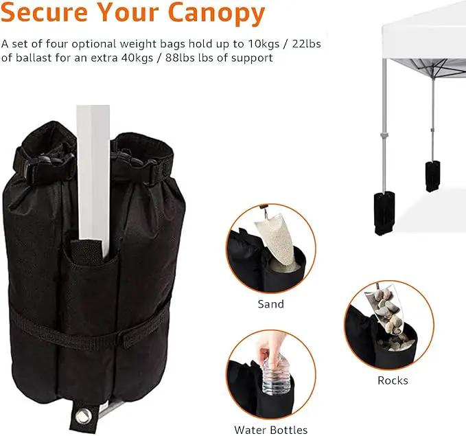 Amazon Basics Outdoor Pop Up 10 x 10 Canopy Tent for Events, Portable with Easy Setup, One-Push, Includes Wheeled Carry Bag, 8 Pegs, 4 Ropes, 4 Weighted Bags, White by GreenHaven Gardens
