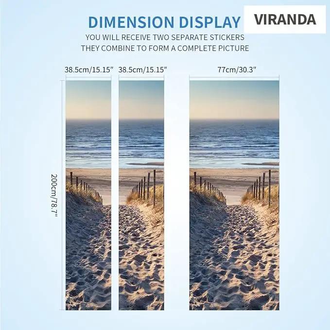 3D Door Stickers - Sirte Dunes - Peel & Stick Wallpaper - Removable PVC - Waterproof - Bedroom & Living Room Decoration - 37.4"x84.6" by GreenHaven Gardens