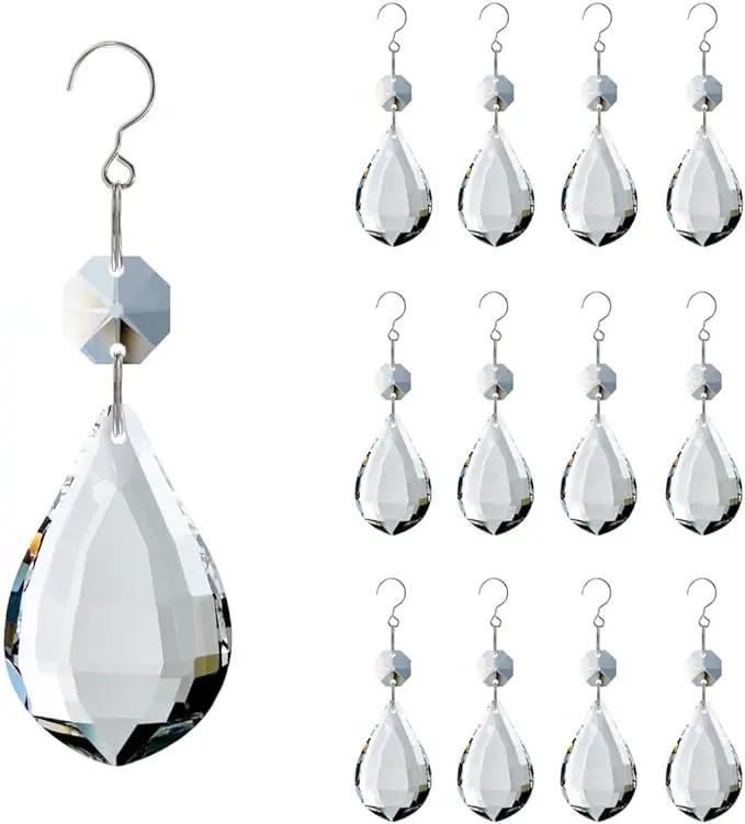 12pcs Crystal Suncatchers, Hanging Crystals Chandelier Prisms for Windows, Rainbow Maker Home Decoration by GreenHaven Gardens