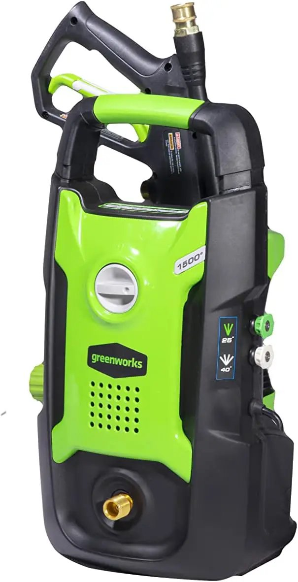 Greenworks 1500 PSI 1.2 GPM Pressure Washer (Upright Hand-Carry) PWMA Certified by GreenHaven Gardens