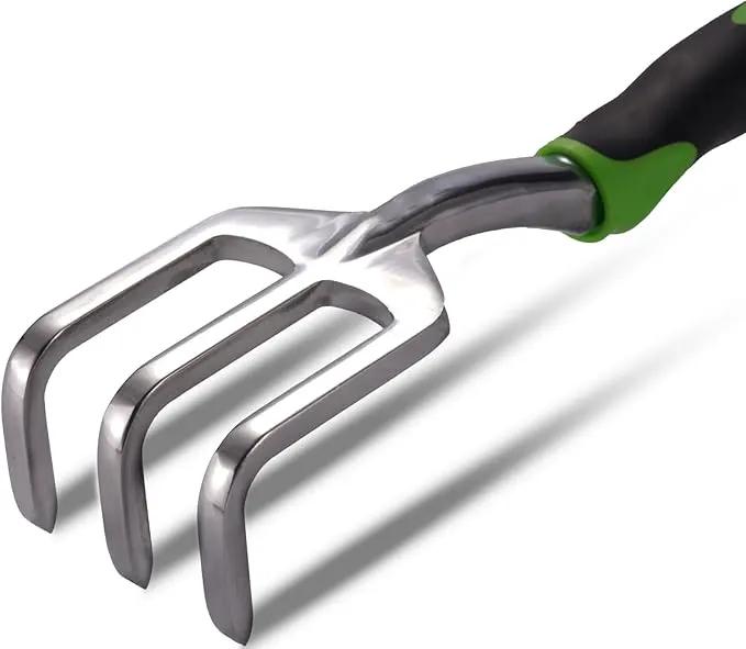 Garden Tools, 3-Piece Garden Tool Set with Non-Slip Ergonomic Handles, Lightweight Aluminum Alloy Rust-Proof Durable Gardening Hand Tools, Ideal Gardening Tools Gifts for Women and Men by GreenHaven Gardens