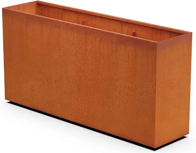 Corten Steel Planter Rectangle Outdoor Metal Garden Box Heavy Duty | Made in USA | Fully Assembled by GreenHaven Gardens
