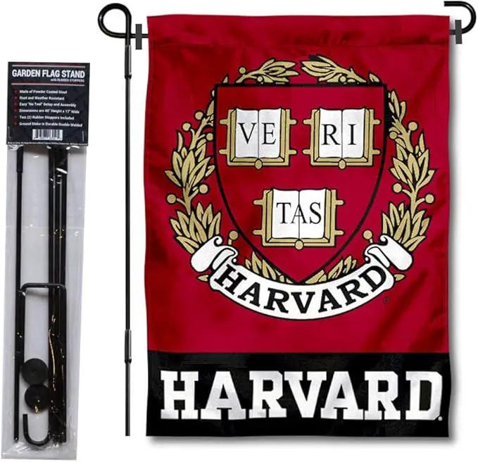 College Flags & Banners Co. Crimson Coat of Arms Garden Flag with Stand Holder by GreenHaven Gardens
