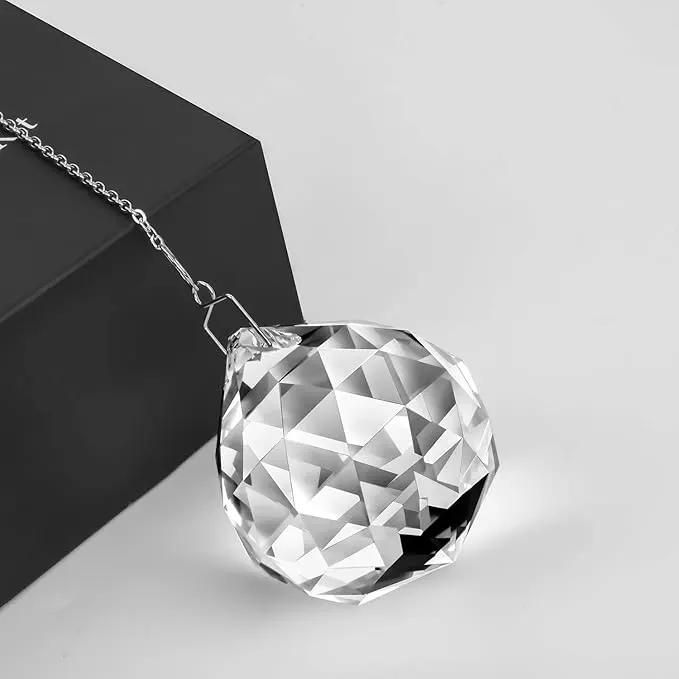MerryNine 6 Pcs Clear Crystal Ball Prism Sun Shine Catcher Rainbow Pendants Maker, Hanging Crystals Prisms for Windows, for Feng Shui, for Gift (1.96"/50mm 6Pack) by GreenHaven Gardens
