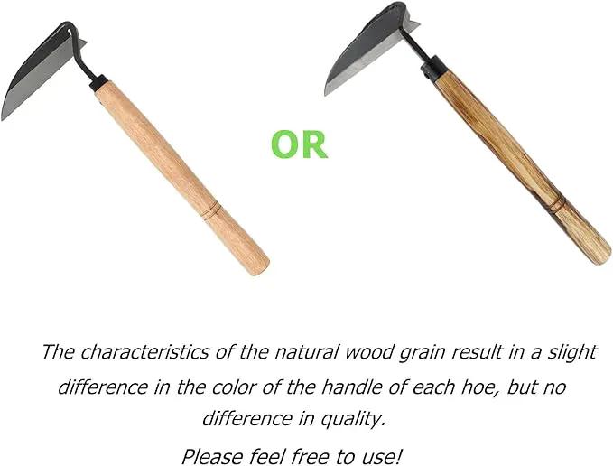BOHAI Weeding Sickle, Japanese Style Sickle Garden Hoe Hand Weeder Tool Very Sharp Edge(Full Size) by GreenHaven Gardens