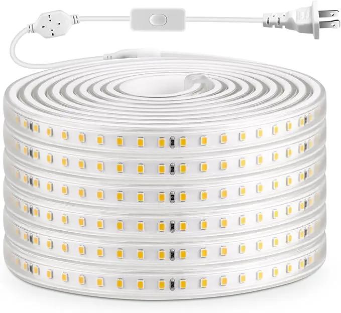 AIMENGTE Outdoor LED Strip Lights Waterproof, AC 110V, 1200LEDs, 4000k Plug in LED Rope Lights for Garden, Patio, Indoor Outdoor Decoration(32.8ft, Daylight) by GreenHaven Gardens